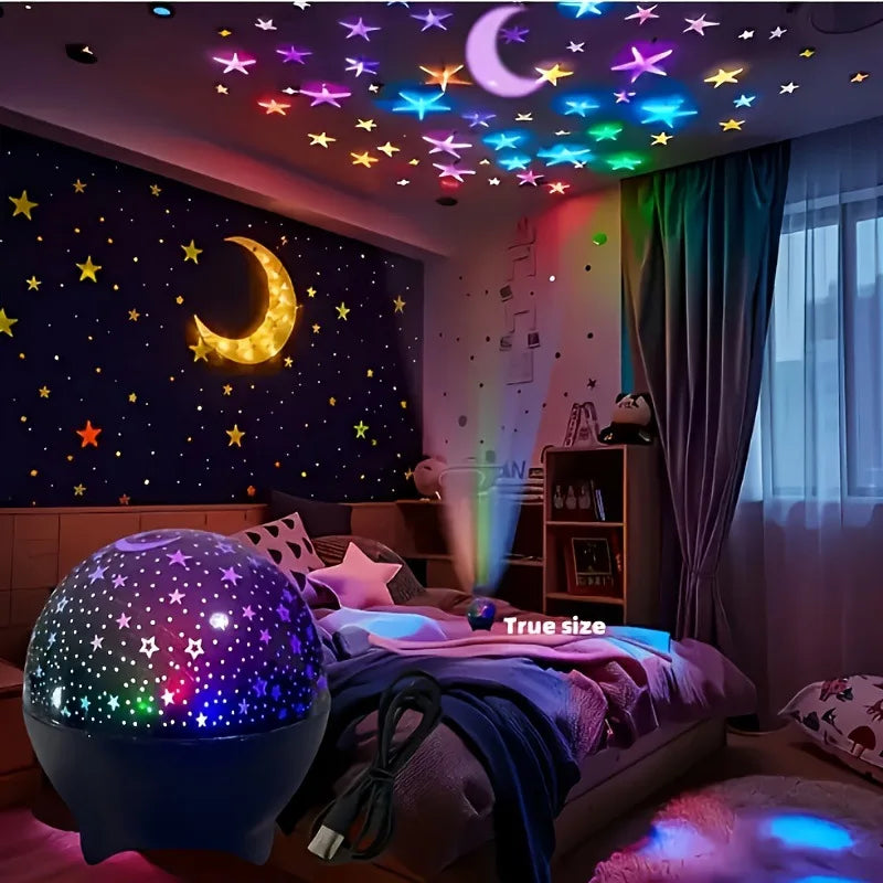 Lush™ RGB Galaxy Moon Projector