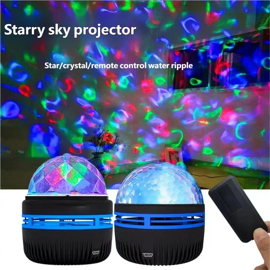 1pc Ocean Wave Projector, 7-Color Light Patterns with Remote Control, USB Powered for Bedroom, Home Theater & Room Decor