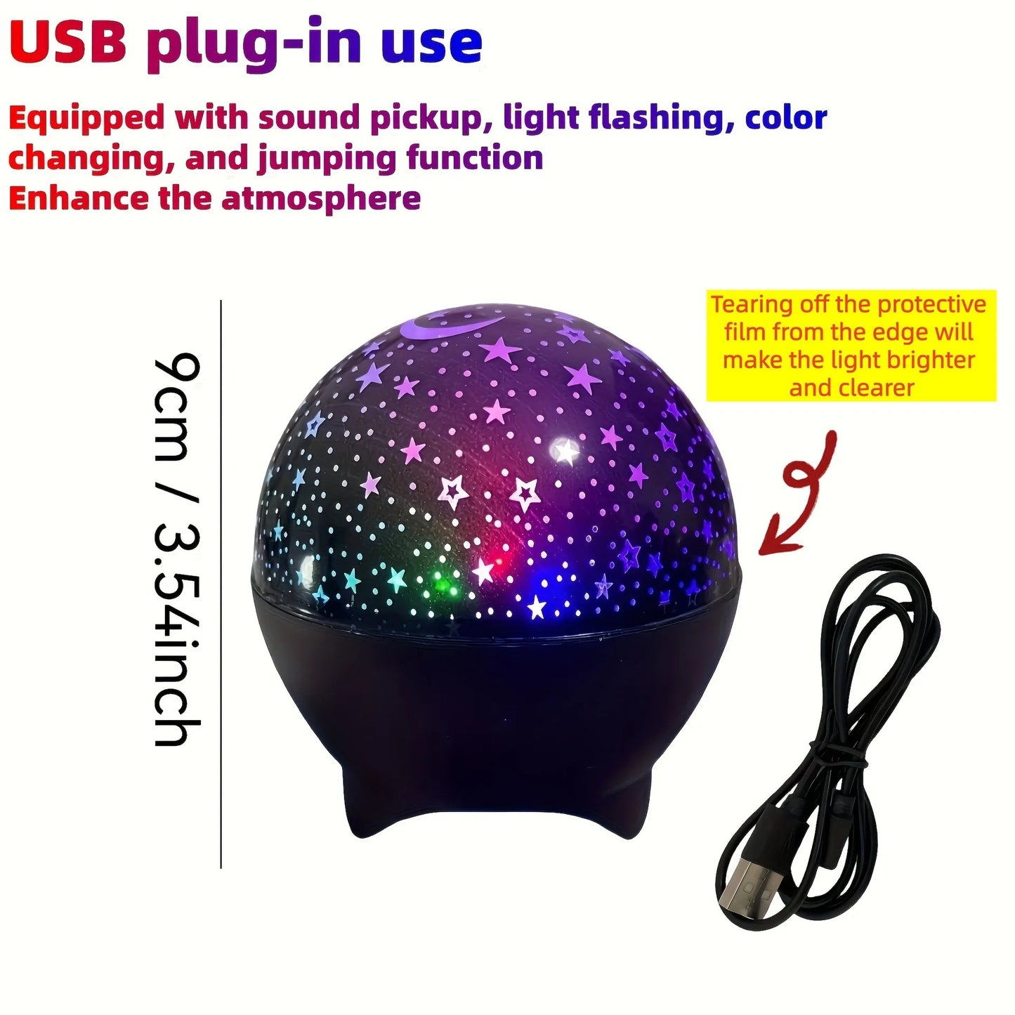 Lush™ RGB Galaxy Moon Projector